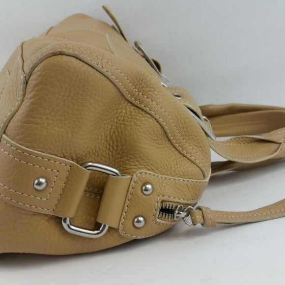 Alfani Tan Pebble Leather Shoulder Bag Hobo - Picture 5 of 7